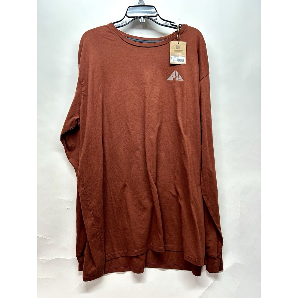 Patagonia Men's Driftways Dried Vanilla 2XL Long Sleeve Organic T-Shirt (B5)